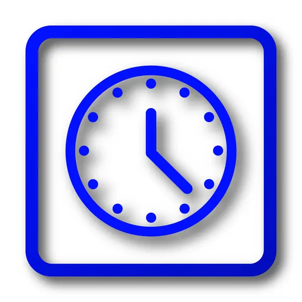 Clock Icon Clock Website Button White Background — Stock Photo, Image