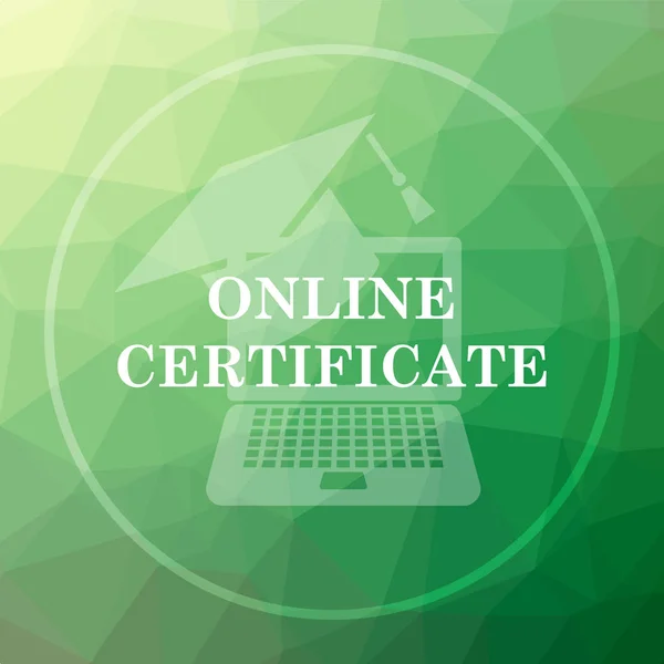 Icône de certificat en ligne — Photo