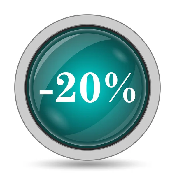 20 percentenkorting pictogram — Stockfoto