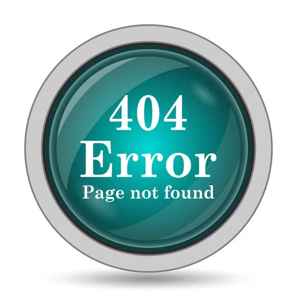 404 Foutpictogram Website Knop Witte Achtergrond — Stockfoto