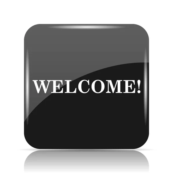 Welcome Icon Internet Button White Background — Stock Photo, Image