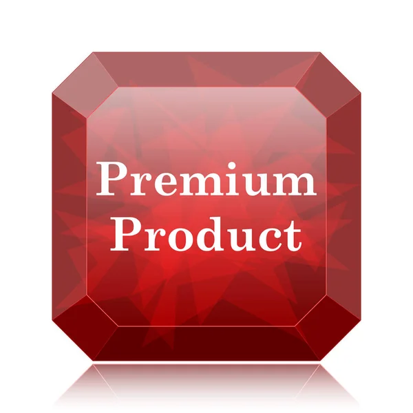 Premium Product Pictogram Rode Website Knop Witte Achtergrond — Stockfoto
