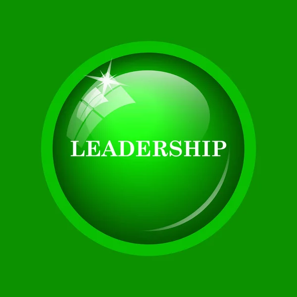 Leadership Icon Internet Button Green Background — Stock Photo, Image