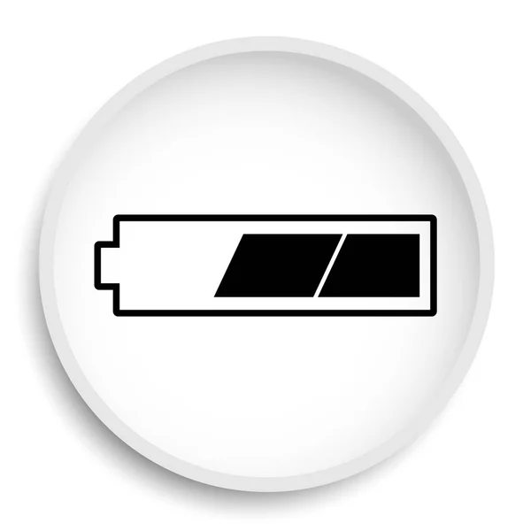 Thirds Charged Battery Icon Thirds Charged Battery Website Button White — Stock Photo, Image