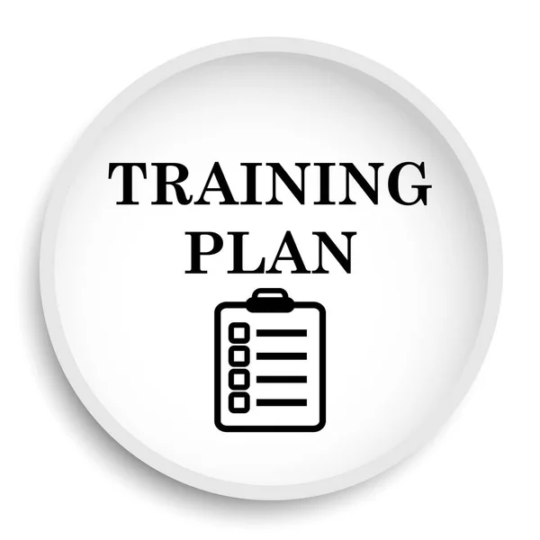 Training plan icon website button on white background.
