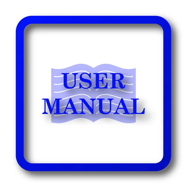 User Manual Icon User Manual Website Button White Background — Stock Photo, Image