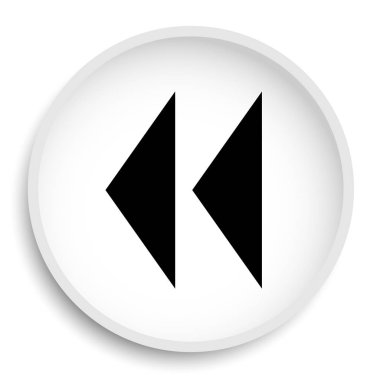 Geri sarma simgesi. Beyaz arka plan üzerinde Web sitesi düğmesini geri sarma. 