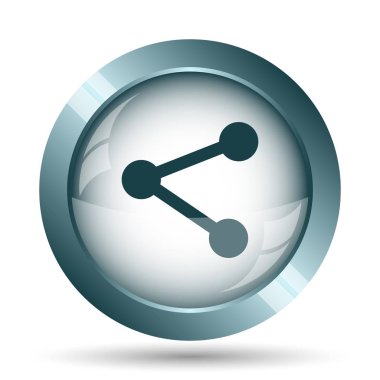 Sosyal Medya - bağlantı simgesi. Beyaz arka plan üzerinde Internet düğmesi.