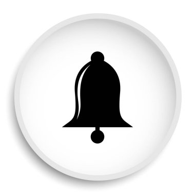 Zil simgesini. Bell Web sitesi düğmesini beyaz arka plan üzerinde.