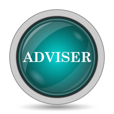 Danışmanı kutsal kişilerin resmi, beyaz arka plan üzerinde Web sitesi düğmesini