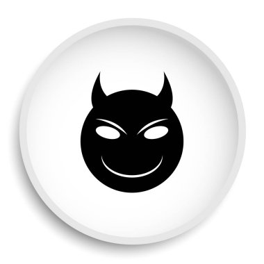 Kötü simgesi. Beyaz arka plan üzerinde kötü web sitesi düğmesini. 