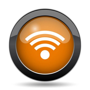 Kablosuz işareti simgesi. Beyaz arka plan üzerinde Kablosuz Web sitesi düğmesini