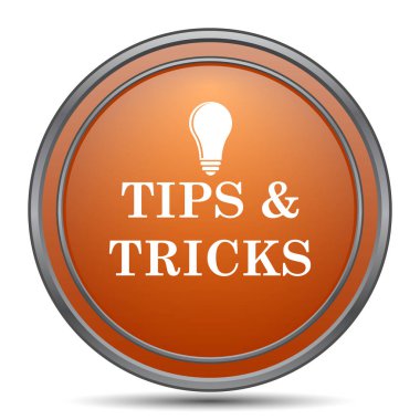 Keyif ve hileci simgesi. Beyaz arka plan turuncu internet düğme