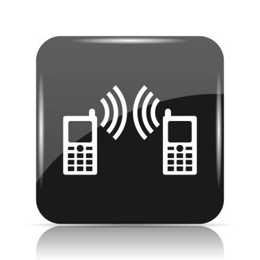 İletişim simgesi. Beyaz arka plan üzerinde Internet düğmesi