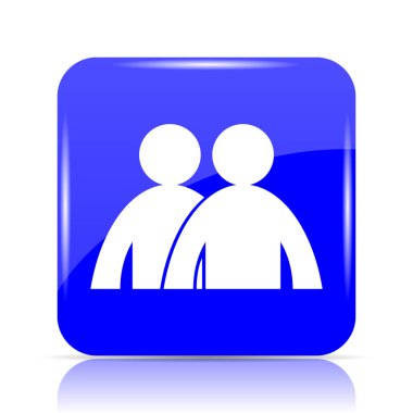 Forum mavi kutsal kişilerin resmi web sitesi düğme beyaz arka plan üzerinde