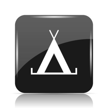 Çadır simgesi. Beyaz arka plan üzerinde Internet düğmesi