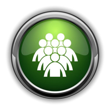 İnsanlar simge grubu. İnsanlar Web sitesi düğmesini beyaz arka plan üzerinde Grup