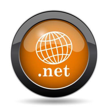 .NET simgesi. .NET Web sitesi düğmesini beyaz arka plan üzerinde