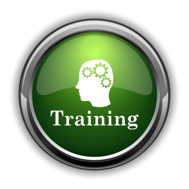 Eğitim simgesi. Eğitim Web sitesi düğmesini beyaz arka plan üzerinde