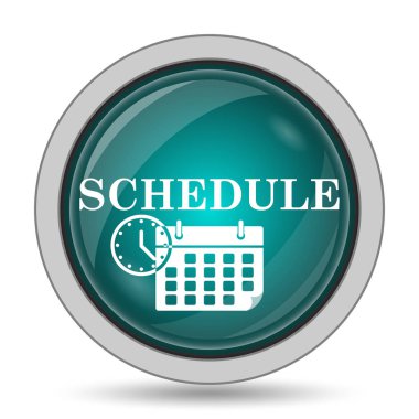 Zamanlama simgesini, beyaz arka plan üzerinde Web sitesi düğmesini