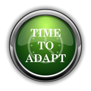 Simge uyum için zaman. Beyaz arka plan üzerinde Web sitesi düğmesini uyum için zaman