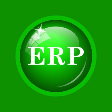 ERP simgesi. Yeşil renkli butona Internet.