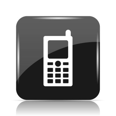 Hareket eden telefon simgesi. Beyaz arka plan üzerinde Internet düğmesi