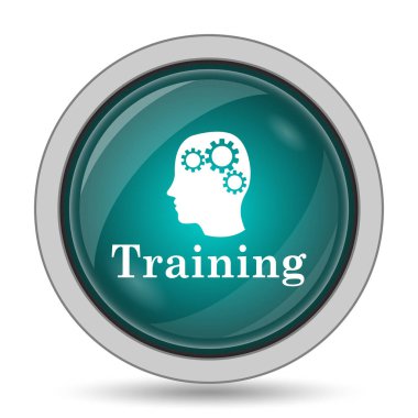 Eğitim kutsal kişilerin resmi, beyaz arka plan üzerinde Web sitesi düğmesini