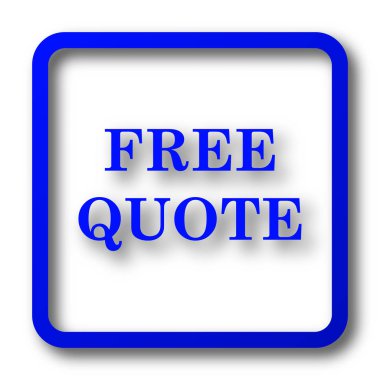 Ücretsiz fiyat teklifi simgesi. Ücretsiz fiyat teklifi Web sitesi düğmesini beyaz arka plan üzerinde.
