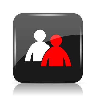 Danışmanlık simgesi. Beyaz arka plan üzerinde Internet düğmesi