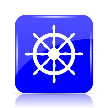 Deniz tekerlek mavi kutsal kişilerin resmi web sitesi düğme beyaz arka plan üzerinde