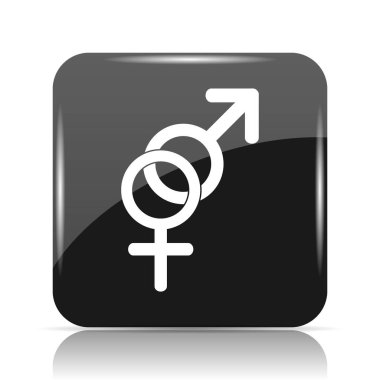 Seks simgesi. Beyaz arka plan üzerinde Internet düğmesi