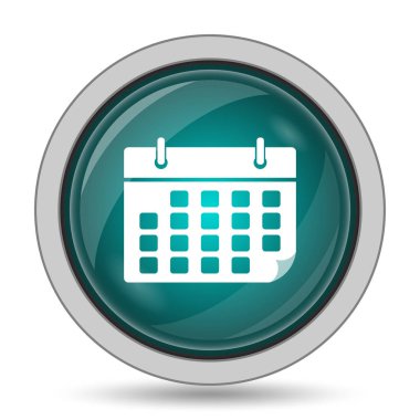 Takvim simgesini, beyaz arka plan üzerinde Web sitesi düğmesini