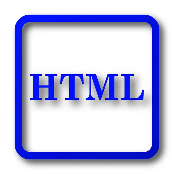 Icono Html Botón Del Sitio Web Html Sobre Fondo Blanco — Foto de Stock