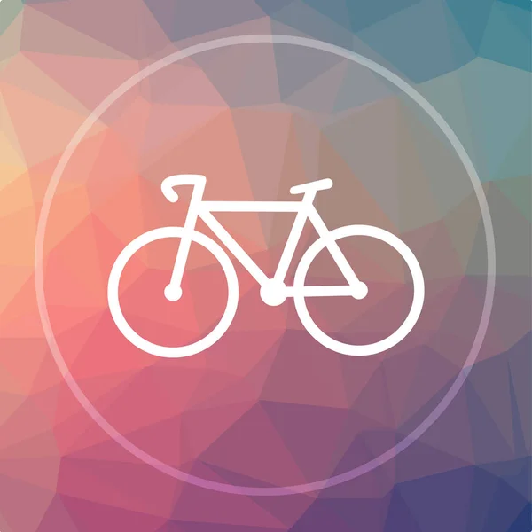 Bicycle Icon Bicycle Website Button Low Poly Background — Stock Photo, Image
