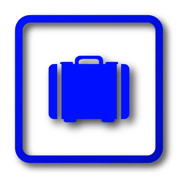 Koffersymbol Koffer Website Taste Auf Weißem Hintergrund — Stockfoto