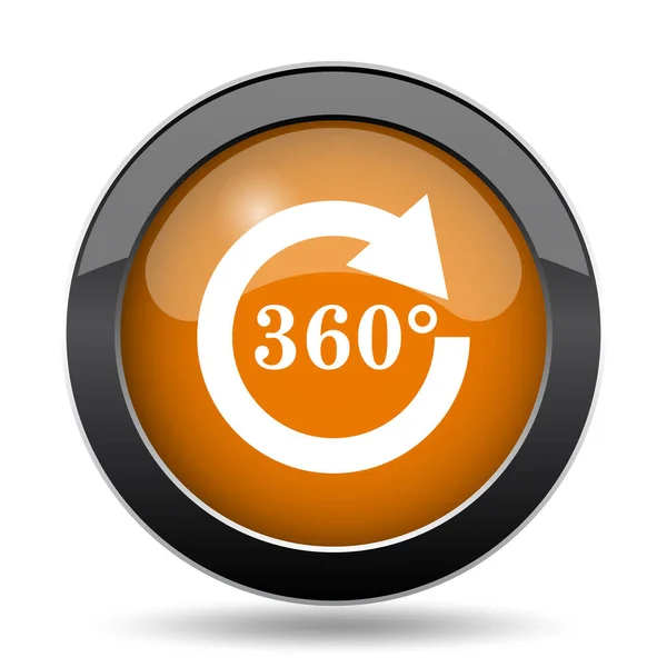 Ikona Ładowania 360 Przycisk Odśwież Strona 360 Białym Tle — Zdjęcie stockowe