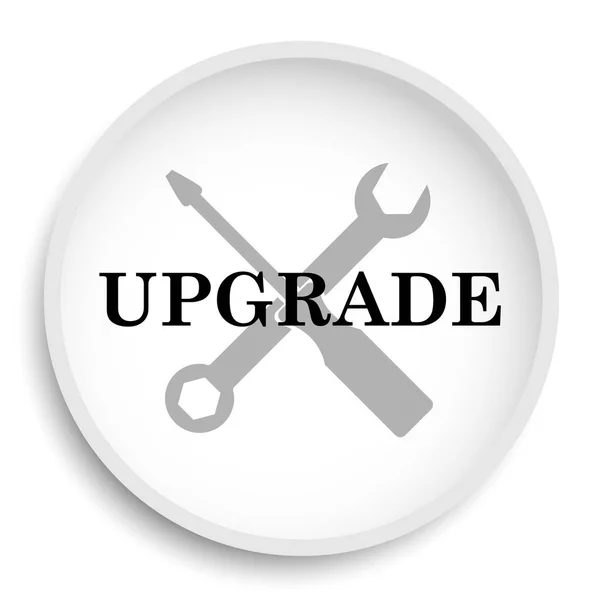 Upgrade Pictogram Upgrade Website Knop Witte Achtergrond — Stockfoto