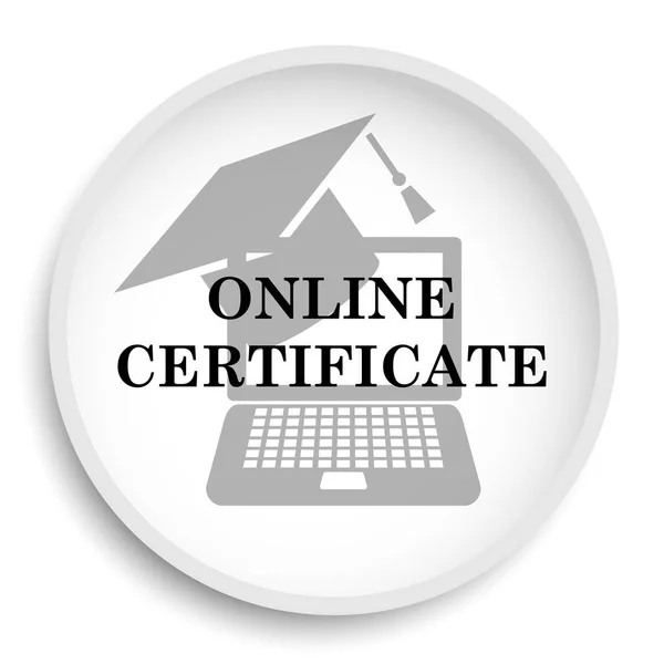 Ícone de certificado online — Fotografia de Stock