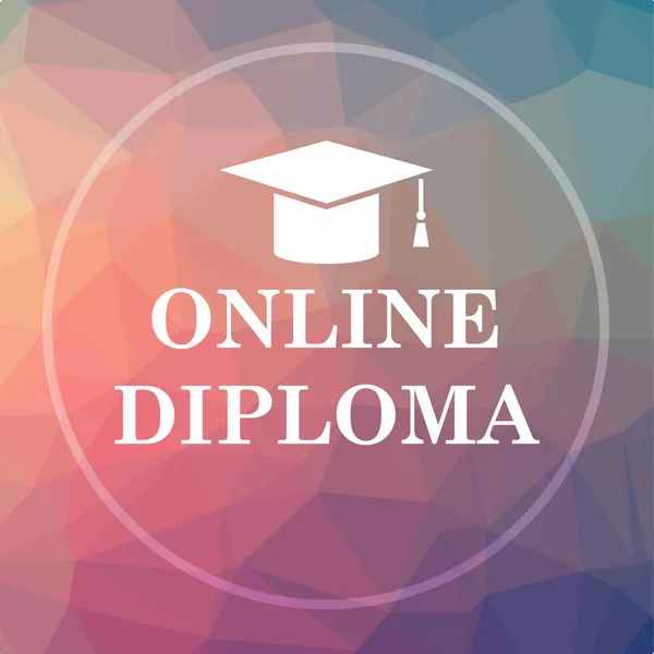 Ikona online dyplom — Zdjęcie stockowe