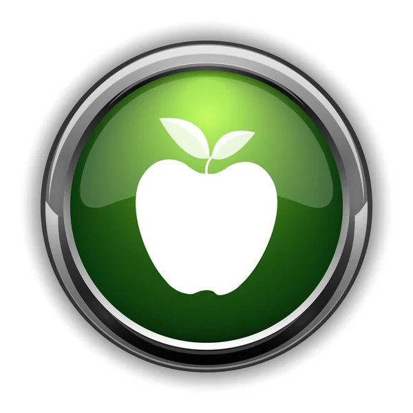 Icona Apple Pulsante Del Sito Web Apple Sfondo Bianco — Foto Stock