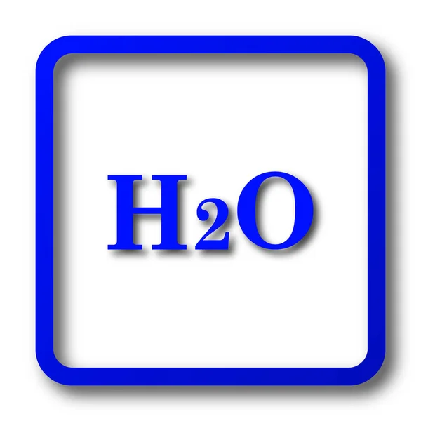 H2O Icon H2O Website Button White Background — Stock Photo, Image
