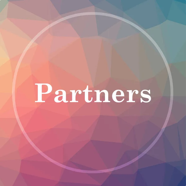 Partners Icon Partners Website Button Low Poly Background — Stock Photo, Image