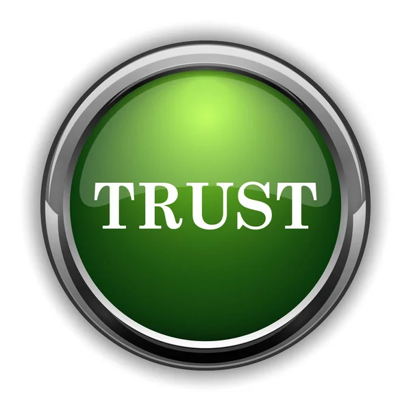 Icono Confianza Botón Del Sitio Web Trust Sobre Fondo Blanco —  Fotos de Stock