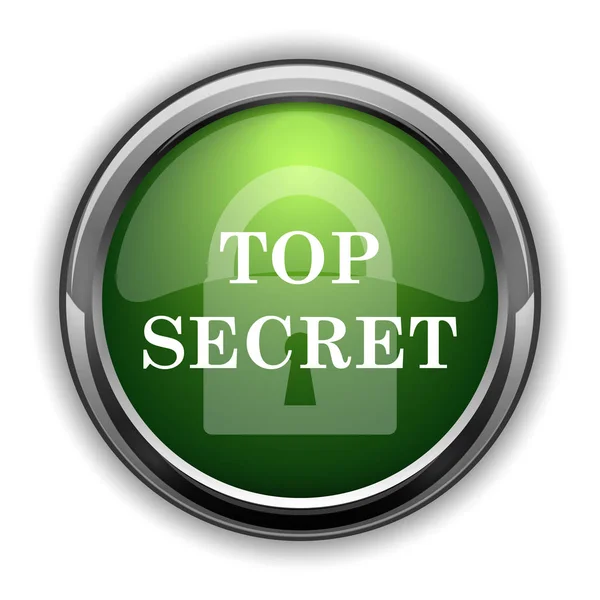 Top secret icon. Top secret website button on white background