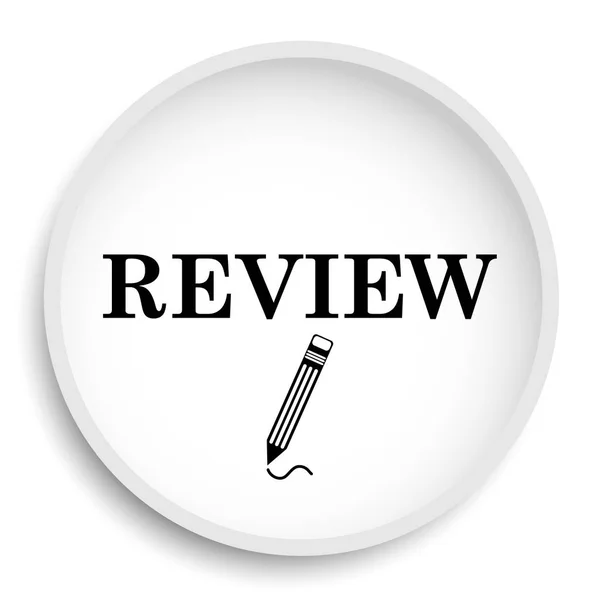 Review Icon Website Button White Background — Stock Photo, Image
