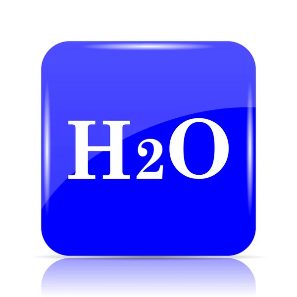 H2O Symbol Blauer Website Knopf Auf Weißem Hintergrund — Stockfoto