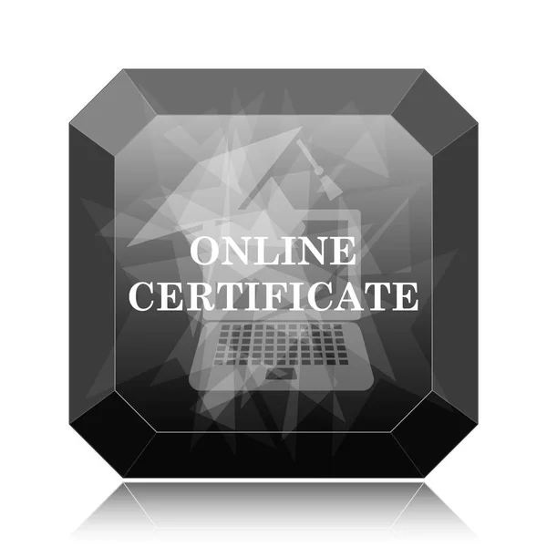 Ikona certifikátu online — Stock fotografie