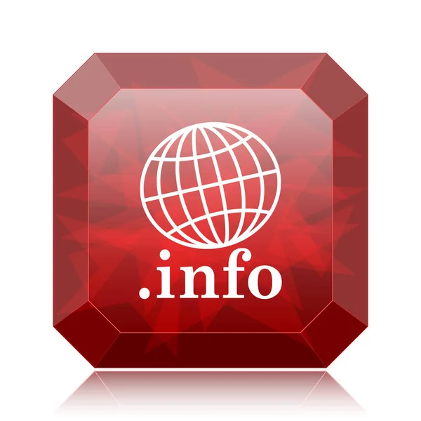 Info Symbol Roter Website Knopf Auf Weißem Hintergrund — Stockfoto