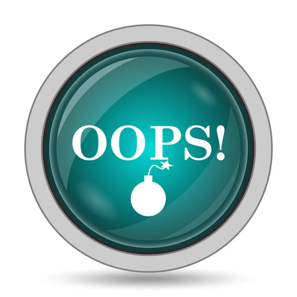 Oops Icon Website Button White Background — Stock Photo, Image
